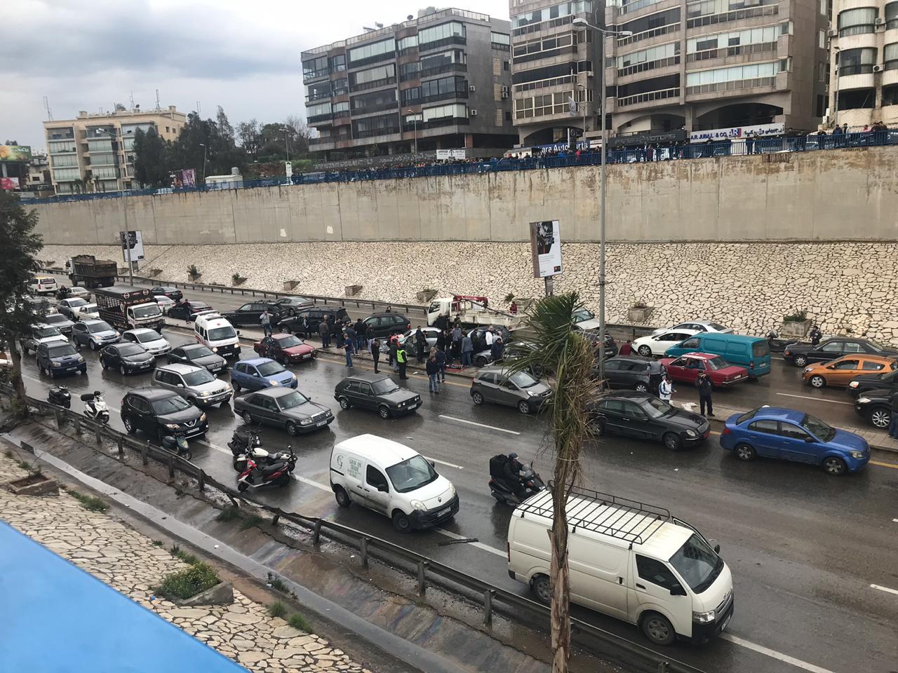 حادث سير طريق المطار 